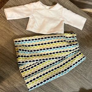 Handmade flannel pajamas for 18” girls doll.